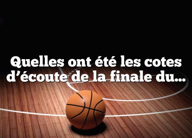 Quelles ont été les cotes d’écoute de la finale du match de basket-ball féminin du championnat de Syracuse Uconn 2016 ?